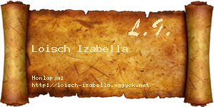 Loisch Izabella névjegykártya